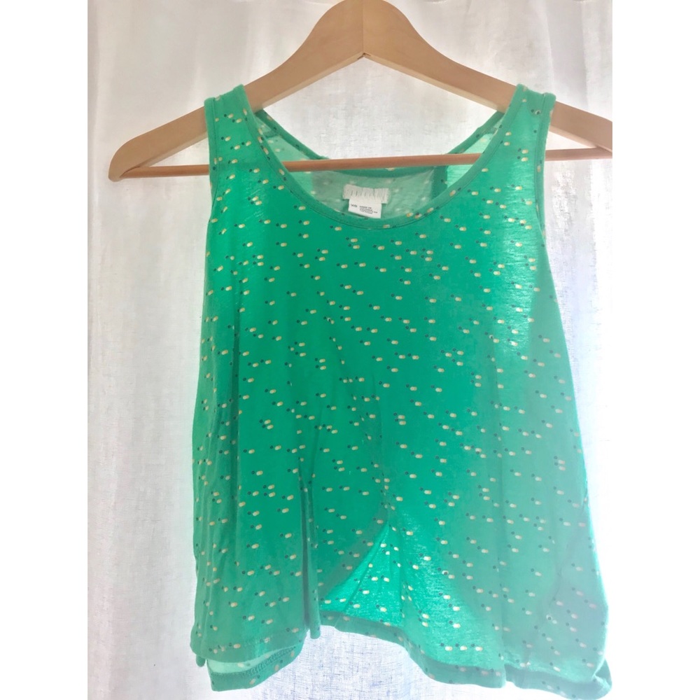 Urban Outfitters Green Crop Top Criss Cross Back